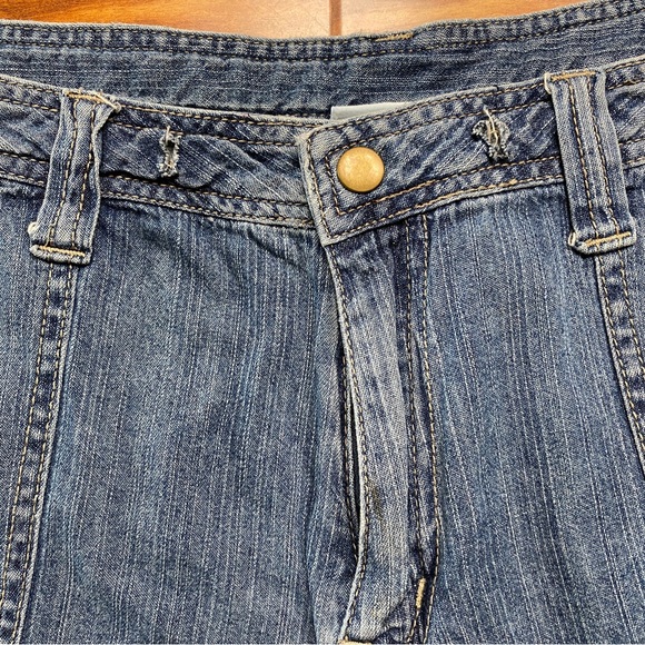 Vintage 1775 Women Medium Blue High Waist Relaxed 100% Cotton Jean Short Size 14 - Picture 9 of 16